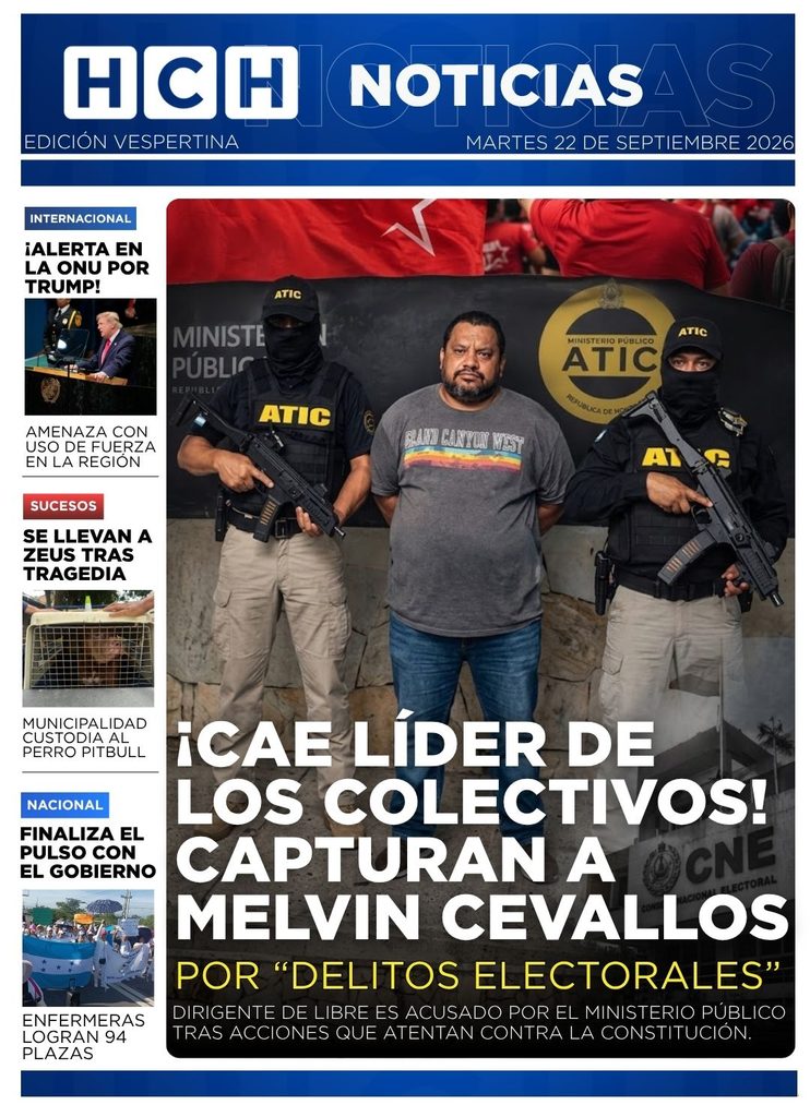 Portada HCH martes 22 de septiembre 2026 Edición Vespertina