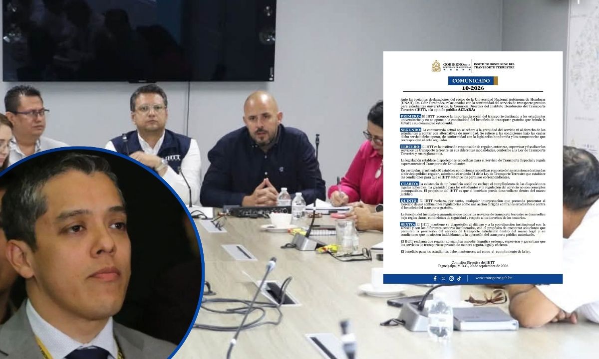 ¿Quién cederá? El IHTT responde al rector Odir Fernández por conflicto del transporte gratuito a los estudiantes de la UNAH