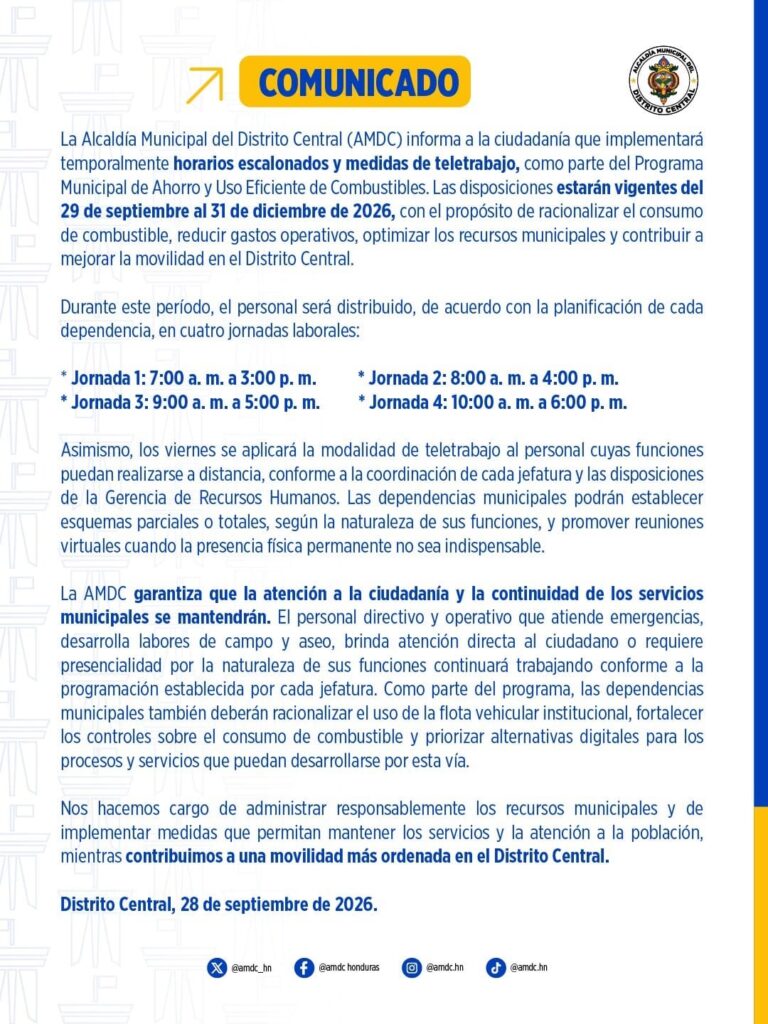 ¡A trabajar desde casa! Para ahorrar combustible, empleados de la AMDC tendrán teletrabajo hasta el 31 de diciembre