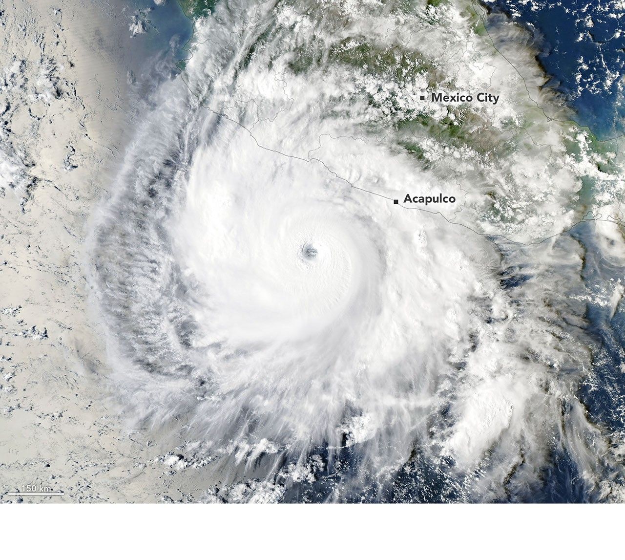 Intensificación explosiva del huracán Polo