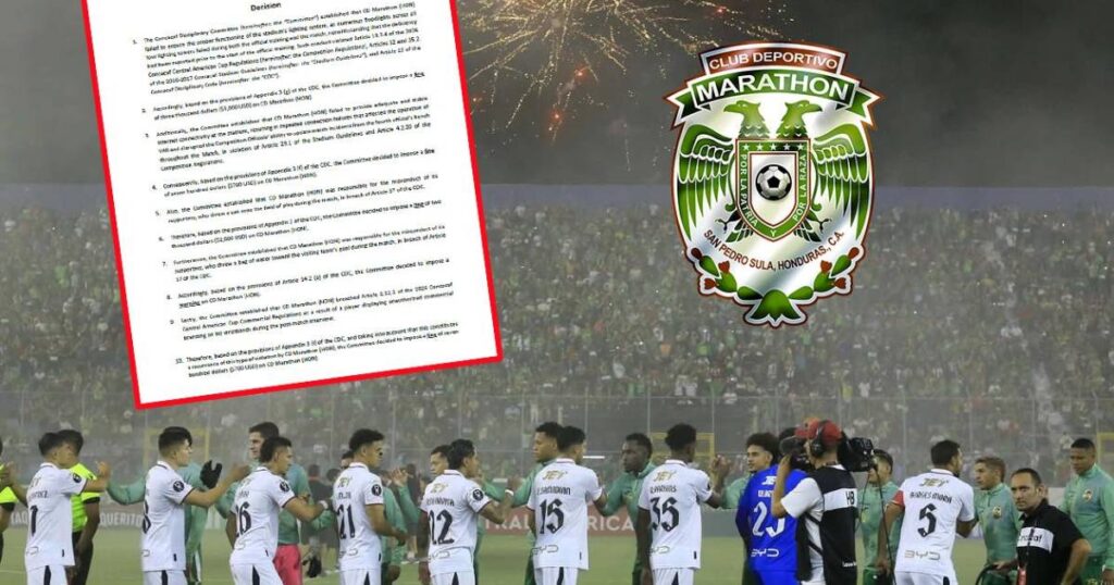 Duro golpe a Marathón: La enorme multa que Concacaf le impuso al Marathón