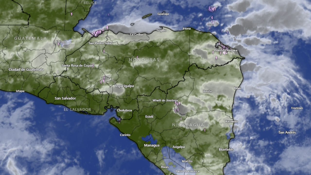 Fin de semana e inicio de la próxima, con lluvias fuertes en Honduras, pronostica Cenaos