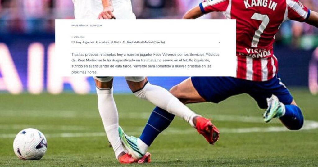 Real Madrid informa la fuerte lesión que sufrió Valverde tras la entrada de Kang-In Lee