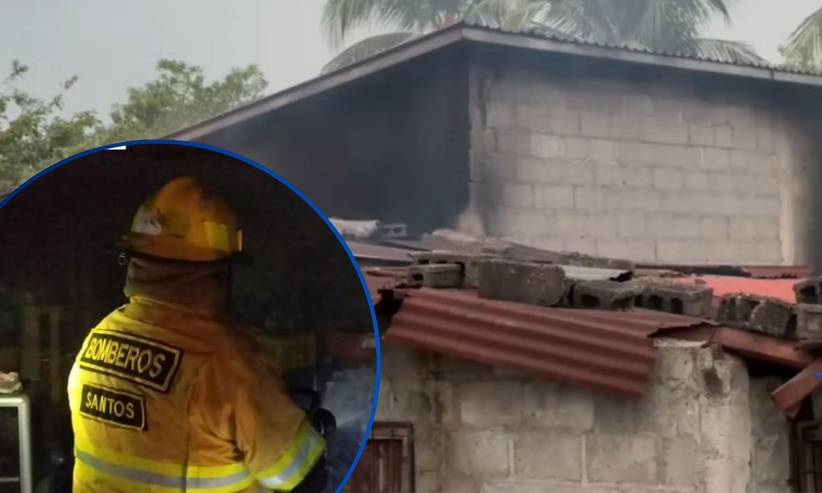 ¡Trágico incendio! Mientras dormía, anciano perece calcinado dentro de su casa en Yojoa