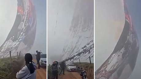 VIDEO: Impresionante escena apocalíptica tras la explosión de un gigante globo