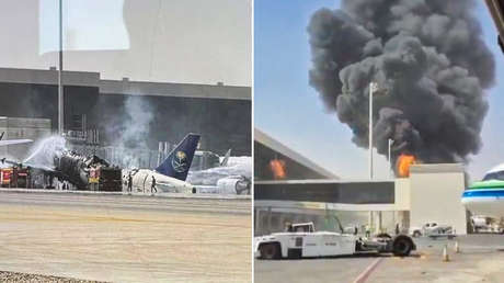 Hutíes impactan un avión en el aeropuerto de la capital de Arabia Saudita