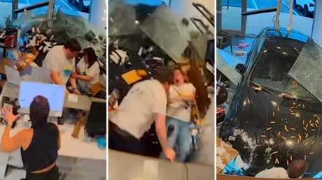 Brutal impacto: coche fuera de control irrumpe en una peluquería y arrolla a dos clientes (VIDEO)