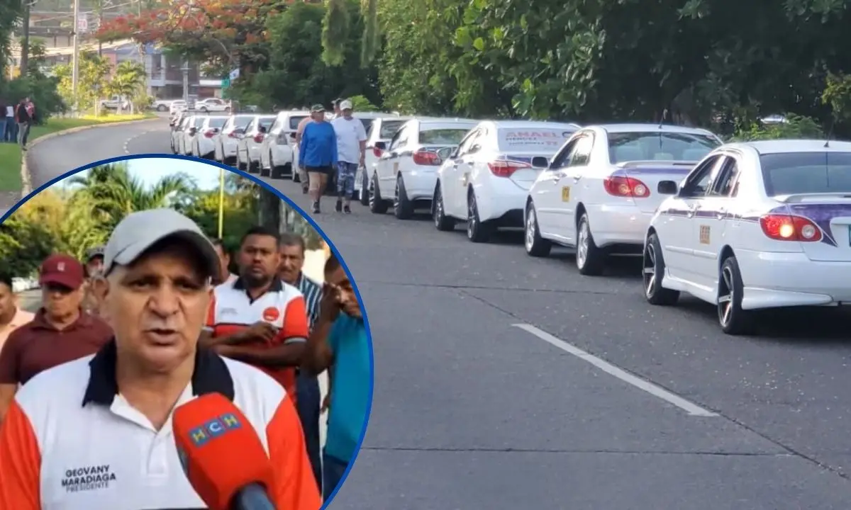 ¡Por los combustibles! Taxistas a plantón en La Ceiba exigiendo un alto a los “trancazos”