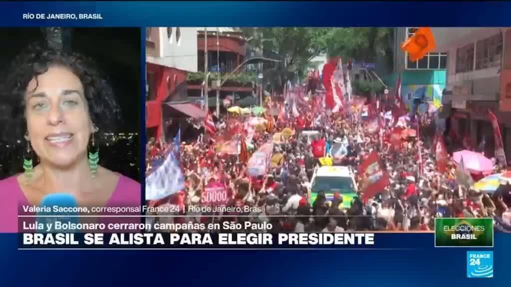 Cierre de campañas de Lula y Bolsonaro de cara a las elecciones generales