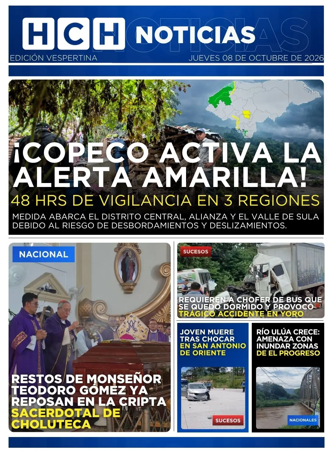 Portada HCH Jueves 8 de octubre 2026 Edición Vespertina