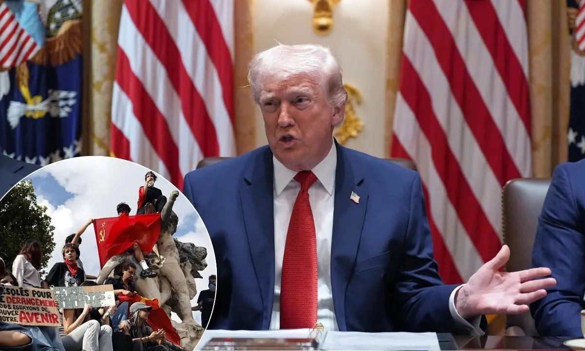 Donald Trump vincula las protestas estudiantiles en Francia con la inmigración y el islam