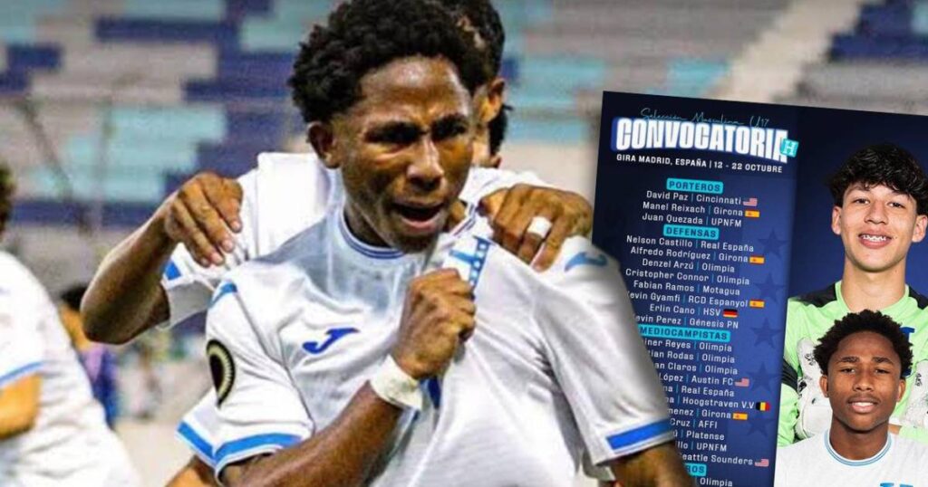 Convocatoria de la Sub-17 de Honduras para los duelos ante Atlético y Real Madrid