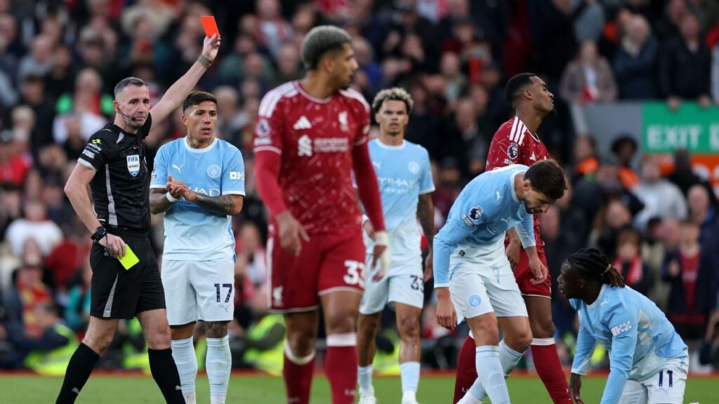 Revisión del VAR de la Premier League: ¿Gravenberch del Liverpool expulsado erróneamente contra el Man City?
