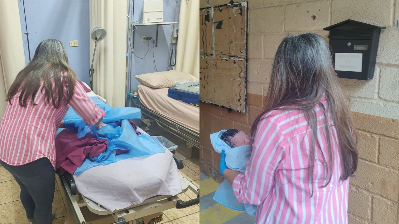 Bebé sorprende al nacer en estación de bomberos de Tegucigalpa