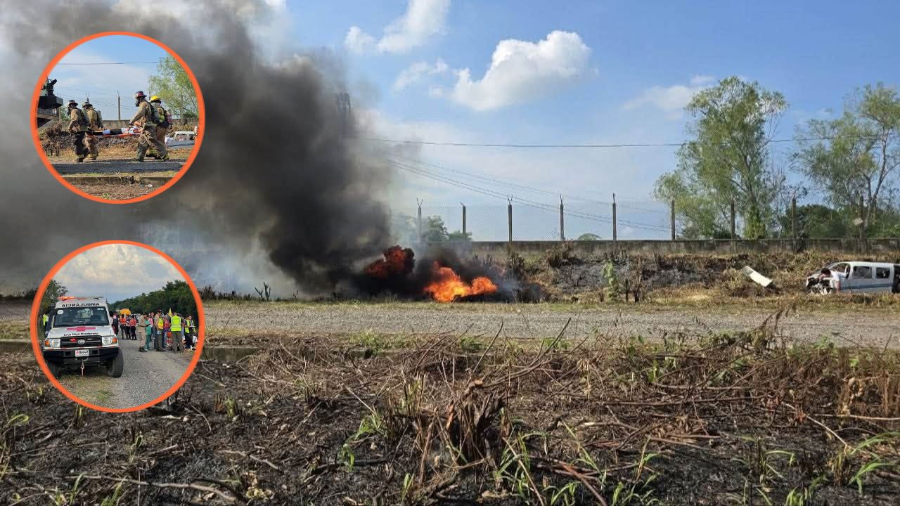 Así reaccionaron cuerpos de emergencia durante simulacro de accidente aéreo en Honduras