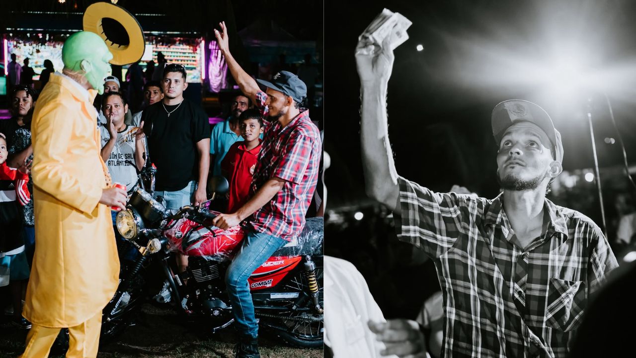 ‘Supremo’ encuentra a excompañero vendiendo algodones y lo sorprende con una moto