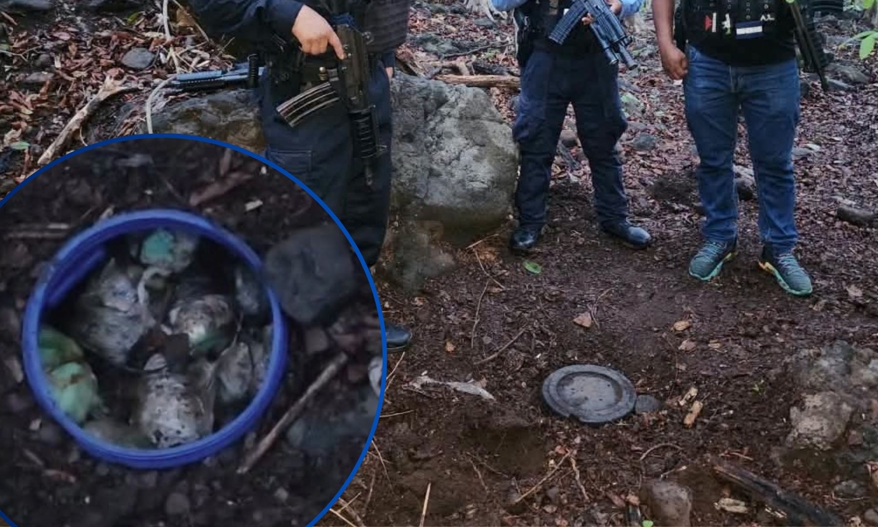 ¡Al estilo Escobar! Hallan más de 8 mil dosis de cocaína y crack enterradas en caleta en Nacaome
